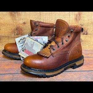 ROCKY Women Leather Style 4716 Boots Lace Up 6 New